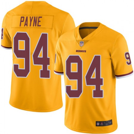Nike Commanders #94 Da'Ron Payne Gold Youth Stitched NFL Limited Rush Jersey
