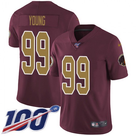 Nike Commanders #99 Chase Young Burgundy Red Alternate Youth Stitched NFL 100th Season Vapor Untouchable Limited Jersey