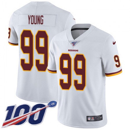 Nike Commanders #99 Chase Young White Youth Stitched NFL 100th Season Vapor Untouchable Limited Jersey