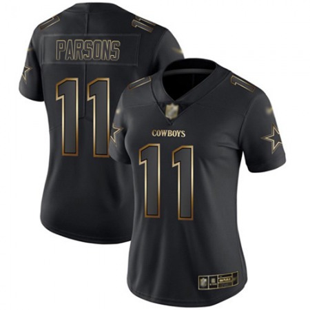 Nike Cowboys #11 Micah Parsons Black/Gold Women's Stitched NFL Vapor Untouchable Limited Jersey