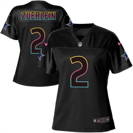 Nike Cowboys #2 Greg Zuerlein Black Women's NFL Fashion Game Jersey