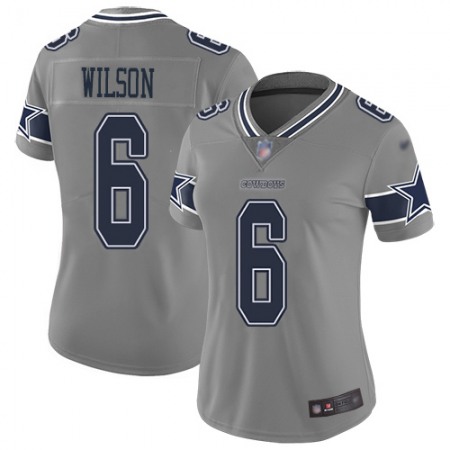 Nike Cowboys #6 Donovan Wilson Gray Women's Stitched NFL Limited Inverted Legend Jersey