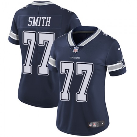 Nike Cowboys #77 Tyron Smith Navy Blue Team Color Women's Stitched NFL Vapor Untouchable Limited Jersey