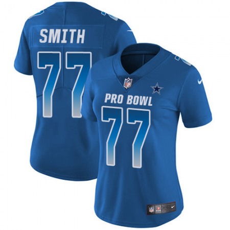 Nike Cowboys #77 Tyron Smith Royal Women's Stitched NFL Limited NFC 2018 Pro Bowl Jersey
