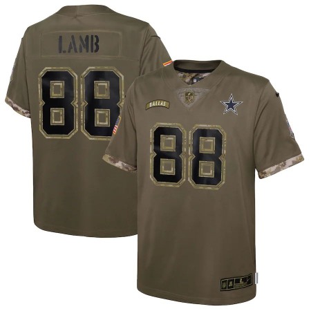 Dallas Cowboys #88 Ceedee Lamb Nike Youth 2022 Salute To Service Limited Jersey - Olive