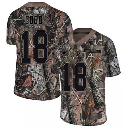 Nike Cowboys #18 Randall Cobb Camo Youth Stitched NFL Limited Rush Realtree Jersey