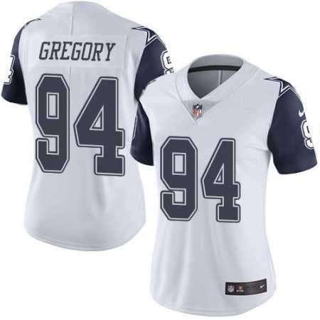 Nike Cowboys #94 Randy Gregory White Women's Stitched NFL Limited Rush Jersey