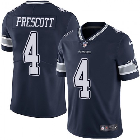 Nike Cowboys #4 Dak Prescott Navy Blue Team Color Youth Stitched NFL Vapor Untouchable Limited Jersey