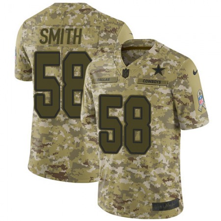 Nike Cowboys #58 Aldon Smith Camo Youth Stitched NFL Limited 2018 Salute To Service Jersey