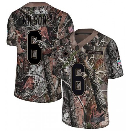 Nike Cowboys #6 Donovan Wilson Camo Youth Stitched NFL Limited Rush Realtree Jersey