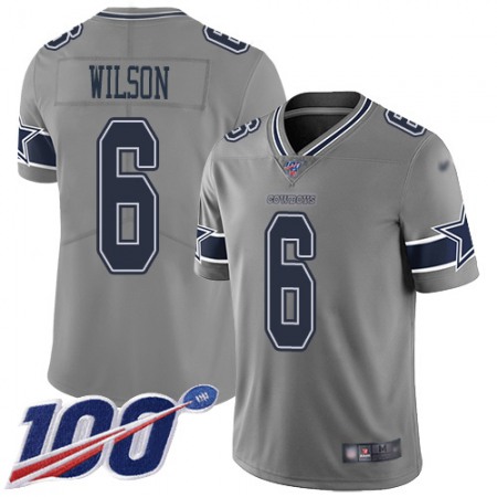 Nike Cowboys #6 Donovan Wilson Gray Youth Stitched NFL Limited Inverted Legend 100th Season Jersey