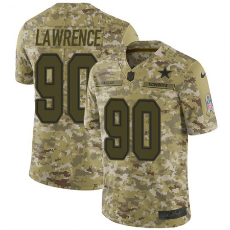 Nike Cowboys #90 Demarcus Lawrence Camo Youth Stitched NFL Limited 2018 Salute to Service Jersey
