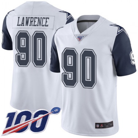 Nike Cowboys #90 Demarcus Lawrence White Youth Stitched NFL Limited Rush 100th Season Jersey
