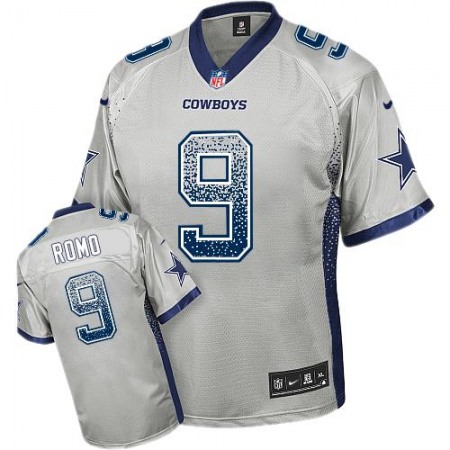 Nike Cowboys #9 Tony Romo Grey Youth Stitched NFL Elite Drift Fashion Jersey