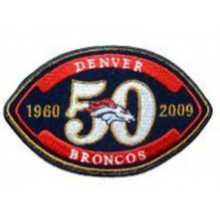 Stitched Denver Broncos 50th Anniversary Jersey Patch