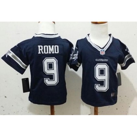 Toddler Nike Cowboys #9 Tony Romo Navy Blue Team Color Stitched NFL Elite Jersey