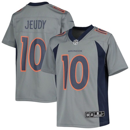 Denver Broncos #10 Jerry Jeudy Nike Youth Gray Inverted Team Game Jersey
