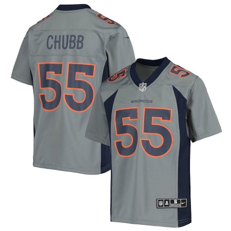 Denver Broncos #55 Bradley Chubb Nike Youth Gray Inverted Team Game Jersey