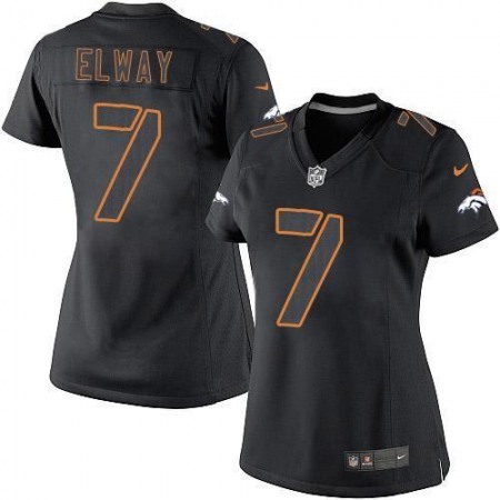 Nike Broncos #7 John Elway Black Impact Women's Stitched NFL Limited Jersey