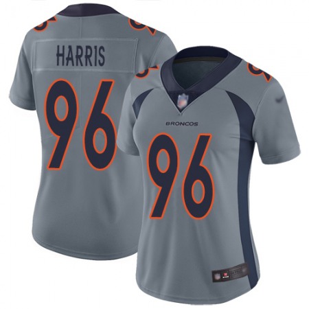 Nike Broncos #96 Shelby Harris Gray Women's Stitched NFL Limited Inverted Legend Jersey