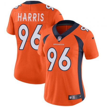 Nike Broncos #96 Shelby Harris Orange Team Color Women's Stitched NFL Vapor Untouchable Limited Jersey