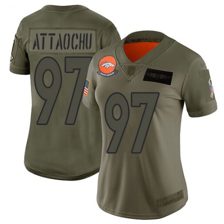 Nike Broncos #97 Jeremiah Attaochu Camo Women's Stitched NFL Limited 2019 Salute To Service Jersey