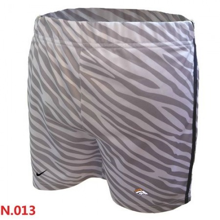 Women's Nike NFL Denver Broncos Embroidered Team Logo Zebra Stripes Shorts
