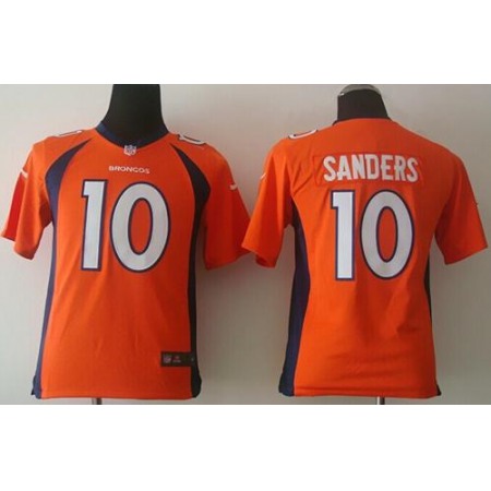 Nike Broncos #10 Emmanuel Sanders Orange Team Color Youth Stitched NFL New Elite Jersey