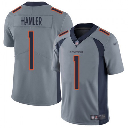 Nike Broncos #1 KJ Hamler Gray Youth Stitched NFL Limited Inverted Legend Jersey