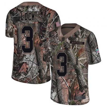 Nike Broncos #3 Drew Lock Camo Youth Stitched NFL Limited Rush Realtree Jersey