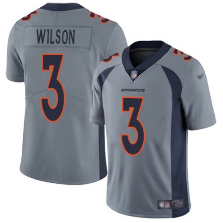 Nike Broncos #3 Russell Wilson Gray Youth Stitched NFL Limited Inverted Legend Jersey