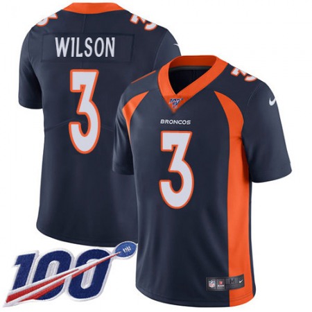 Nike Broncos #3 Russell Wilson Navy Blue Alternate Youth Stitched NFL 100th Season Vapor Untouchable Limited Jersey