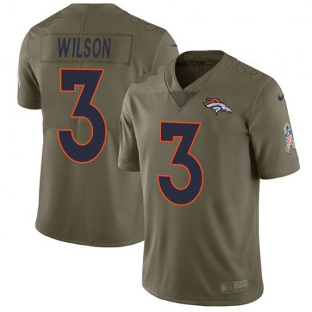 Nike Broncos #3 Russell Wilson Olive Youth Stitched NFL Limited 2017 Salute to Service Jersey