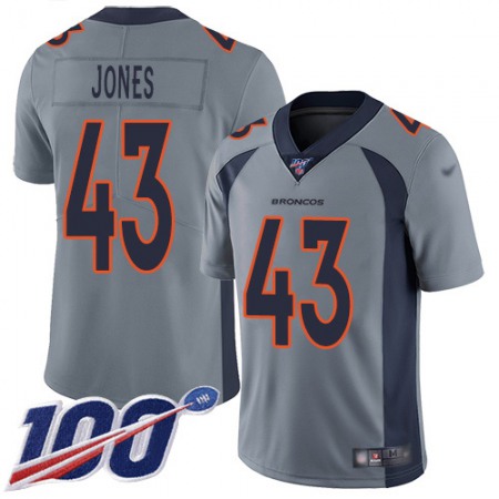Nike Broncos #43 Joe Jones Gray Youth Stitched NFL Limited Inverted Legend 100th Season Jersey