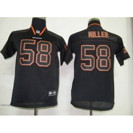 Broncos #58 Von Miller Lights Out Black Stitched Youth NFL Jersey