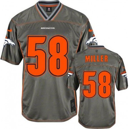 Nike Broncos #58 Von Miller Grey Youth Stitched NFL Elite Vapor Jersey