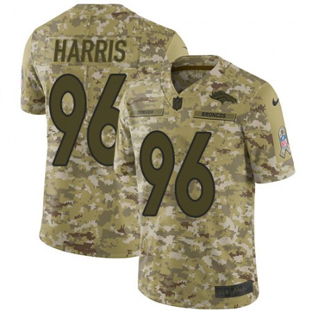 Nike Broncos #96 Shelby Harris Camo Youth Stitched NFL Limited 2018 Salute To Service Jersey