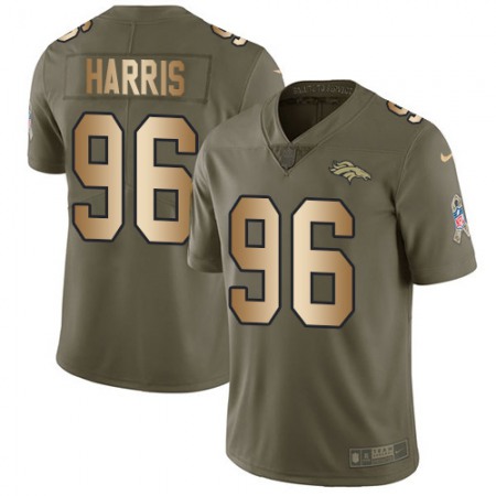 Nike Broncos #96 Shelby Harris Olive/Gold Youth Stitched NFL Limited 2017 Salute To Service Jersey