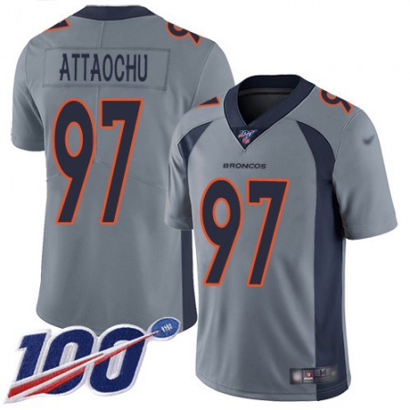 Nike Broncos #97 Jeremiah Attaochu Gray Youth Stitched NFL Limited Inverted Legend 100th Season Jersey