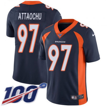 Nike Broncos #97 Jeremiah Attaochu Navy Blue Alternate Youth Stitched NFL 100th Season Vapor Untouchable Limited Jersey
