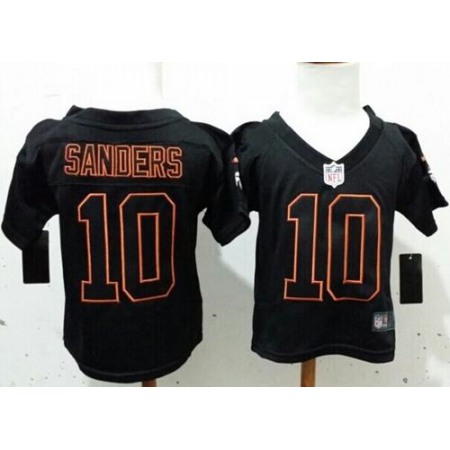 Toddler Nike Broncos #10 Emmanuel Sanders Lights Out Black Stitched NFL Elite Jersey