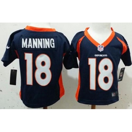 Toddler Nike Broncos #18 Peyton Manning Navy Blue Alternate Stitched NFL Elite Jersey