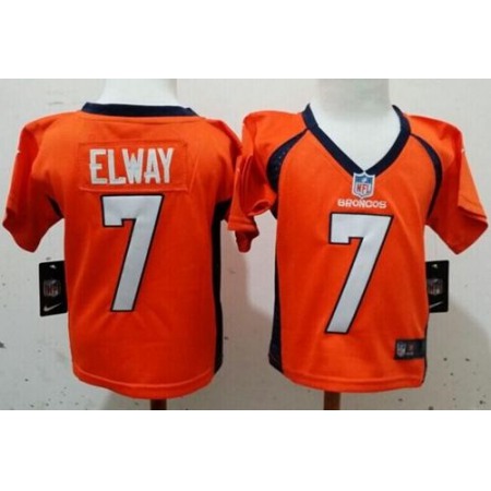 Toddler Nike Broncos #7 John Elway Orange Team Color Stitched NFL Elite Jersey