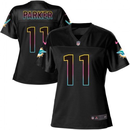 Nike Dolphins #11 DeVante Parker Black Women's NFL Fashion Game Jersey