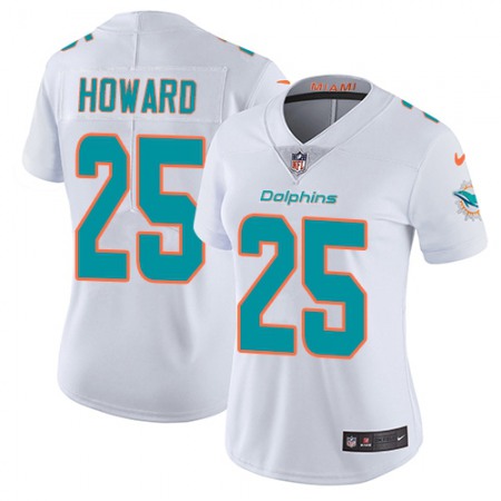 Nike Dolphins #25 Xavien Howard White Women's Stitched NFL Vapor Untouchable Limited Jersey
