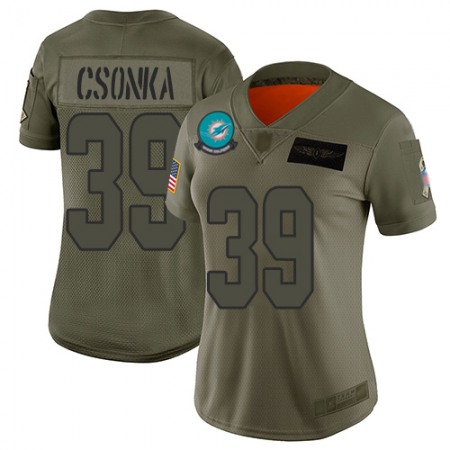 Nike Dolphins #39 Larry Csonka Camo Women's Stitched NFL Limited 2019 Salute to Service Jersey