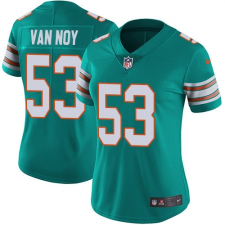 Nike Dolphins #53 Kyle Van Noy Aqua Green Alternate Women's Stitched NFL Vapor Untouchable Limited Jersey