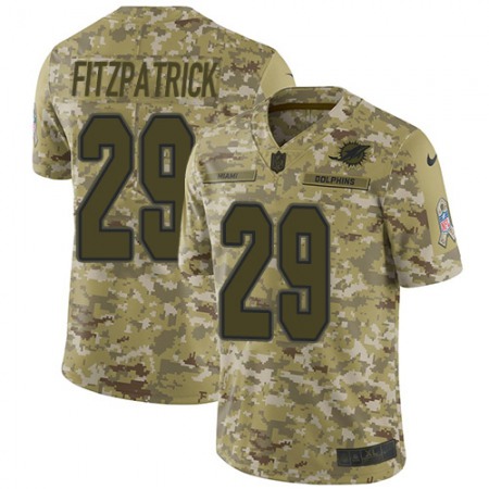 Nike Dolphins #29 Minkah Fitzpatrick Camo Youth Stitched NFL Limited 2018 Salute to Service Jersey