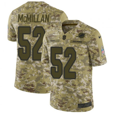 Nike Dolphins #52 Raekwon McMillan Camo Youth Stitched NFL Limited 2018 Salute to Service Jersey