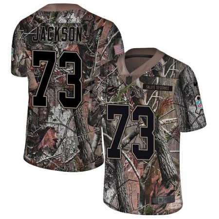 Nike Dolphins #73 Austin Jackson Camo Youth Stitched NFL Limited Rush Realtree Jersey